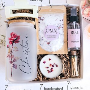 Sister Gift From Sister Birthday Flower Spa Kit for Mom Hygge Gift Box Best Friend Gift Woman Personalized Christmas Gift Basket Daughter image 2