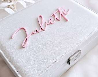 Personalized Jewelry Box with Name Custom Jewelry Organizer Gift for Women Bridesmaid Birthday Teen Girl Keepsake Box for Daughter Heirloom