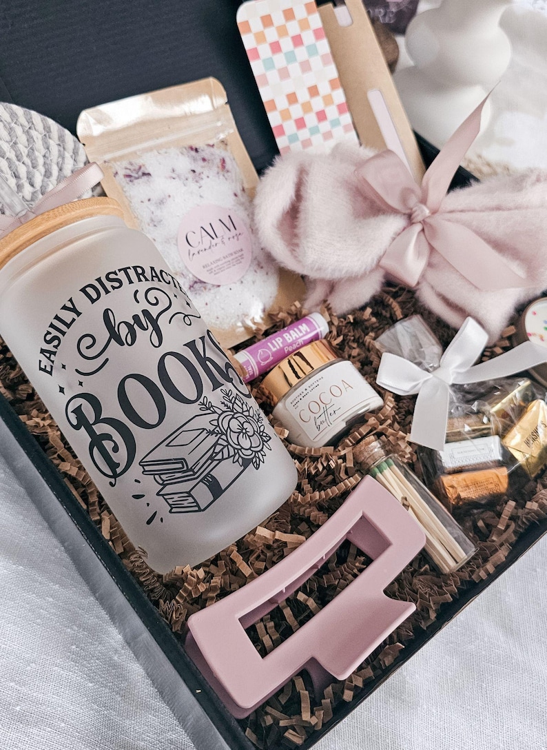 Book Lover Gift Box Birthday Gift for Bookish Friend Mug Custom Christmas Gift Box for Friend Book nerd Gift Basket Reader Gift Box for her image 5