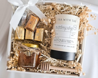 Thank You Teacher Gift Box Back to School Appreciation Gift Tea Lover Set with Honey Preceptor Gift for Educator Relaxation Care Package