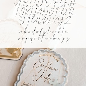 Custom Baptism Ornament for Baby Christening Keepsake Gift to Godson Dedication Sign Christmas Ornament Baptized Kids Faith Milestone Gold image 6