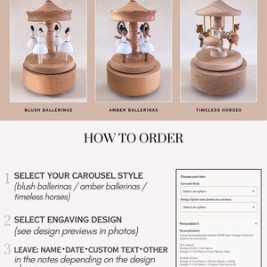 Baby Keepsake Musical Box with Name Christening Gift Girl Music Box Baby Heirloom Gift Godson Ballet Music Carousel Nursery Baptism Gift Boy image 5