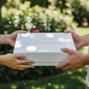 Wedding Memory Case For Cards Photos Vows Newlywed Anniversary Gift Personalized Our Wedding Keepsake Time Capsule Box Engagement Gift Idea