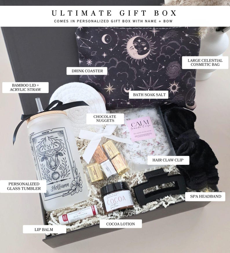 Horoscope Gift Box Personalized Self-Care Package Birthday Present Scorpio Gift Set Virgo Gift Gemini Astrology Gift Libra Gift Celestial Ultimate Gift Box