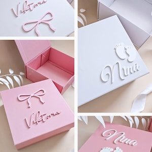 Custom Magnetic Box for Men Personalized Name Gift Luxury Box with Lid Groomsmen Proposal for Him Birthday Present Husband Empty Box Son image 10