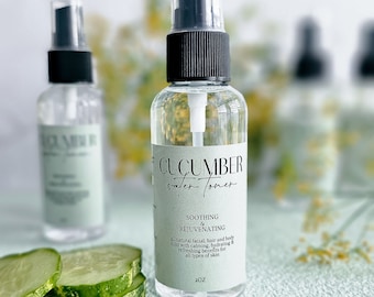 Gurke Gesichtswasser für empfindliche Hauttyp Beruhigendes Gesichtsspray Gurke Gesichtswasser Alle Hauttypen Akne Hautpflege Routine Bio Erfrischend