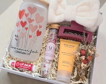 Christian Gift Box For Women Bible Verse Gift Set Faith Based Encouragement Gift Christian Self Care Box for Sister Religious Gift for Mom