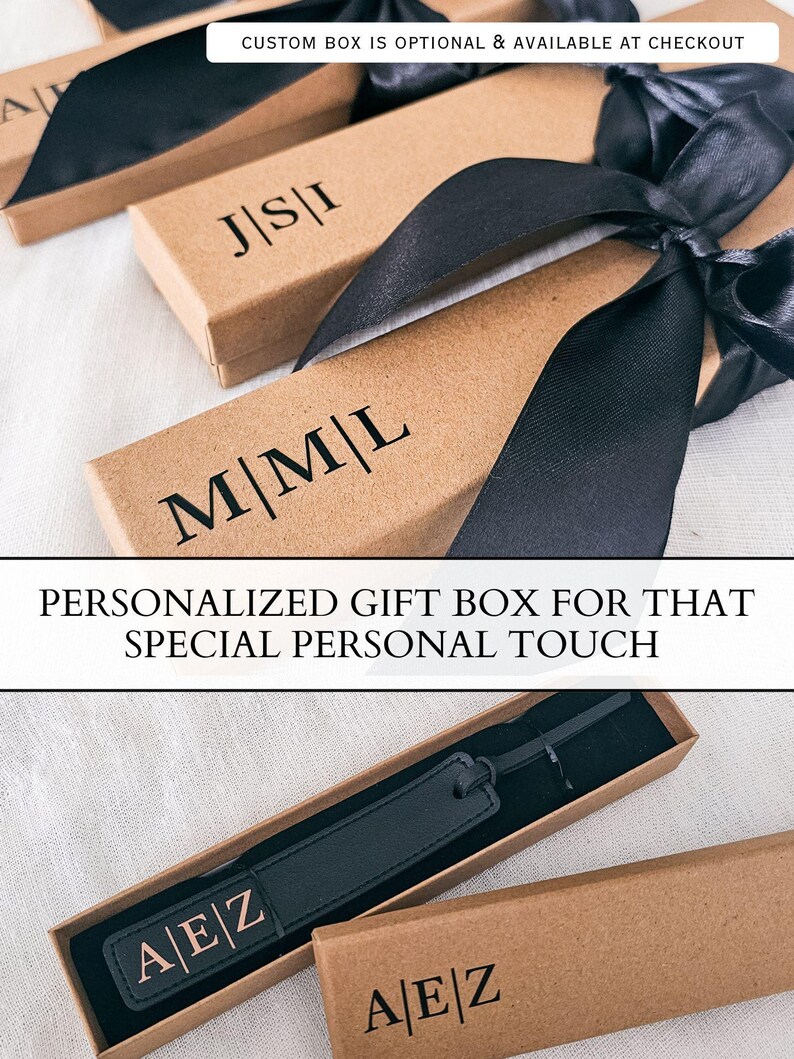 Marque-page nom personnalisé en cuir pour homme pour homme Idée cadeau lecteur cadeau d'anniversaire pour lui mari Cadeau d'anniversaire pour amoureux des livres personnalisé Customized Gift Box