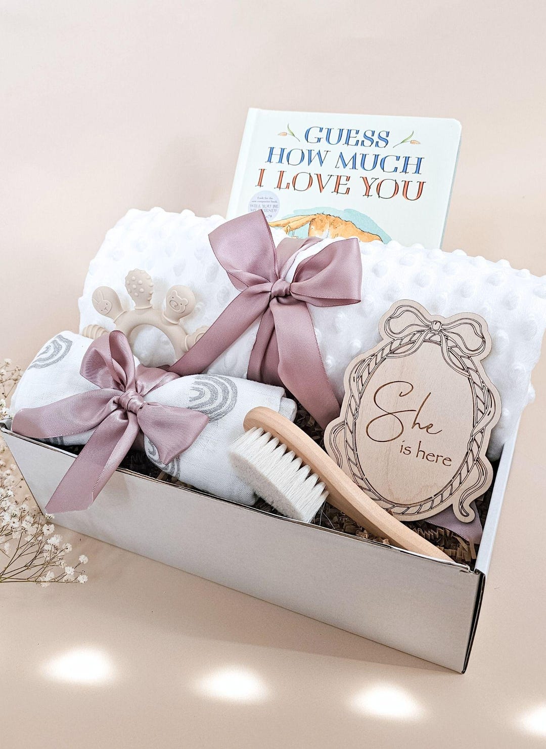 Welcome Baby Girl Gift Basket Welcome Boy Baby Shower Gift New Baby ...