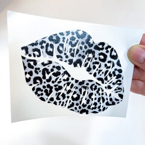 Snow Leopard car decal lips cheetah print car decal cheetah lips decal leopard print car accessories lips car decal kissing lips sticker