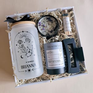 Taurus Gift Box Birthday Gift Astrology Gift for Woman Pisces Gift Zodiac Gift Idea Witchy Gift Gemini Spa Gift Basket for Saggitarius Gift image 1