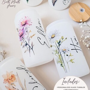 Sister Gift From Sister Birthday Flower Spa Kit for Mom Hygge Gift Box Best Friend Gift Woman Personalized Christmas Gift Basket Daughter Glass Tumbler ONLY