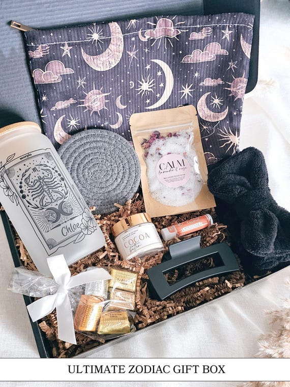 Horoscope Gift Box Personalized Self-Care Package Birthday Present Scorpio Gift Set Virgo Gift Gemini Astrology Gift Libra Gift Celestial