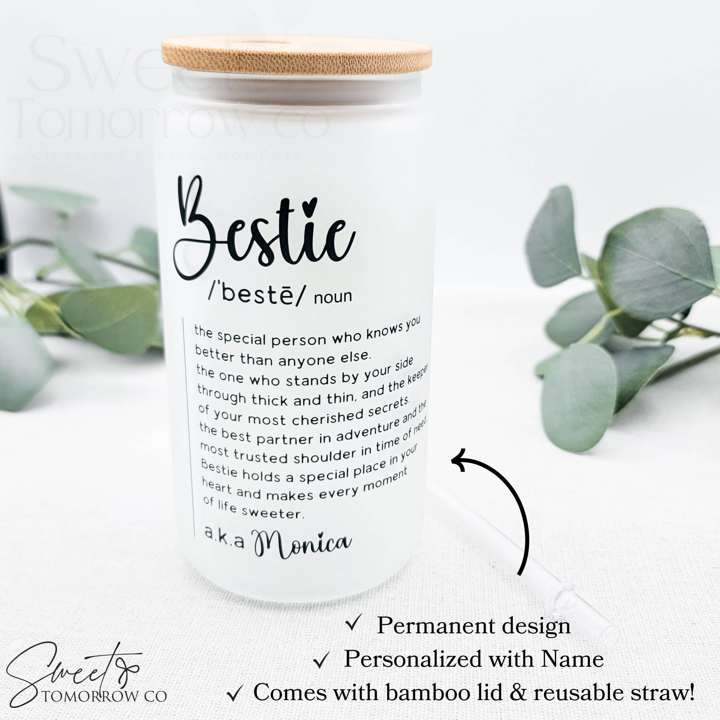 Best Friend Birthday Gift Box Custom Bestie Glass With Name Coffee Cup ...