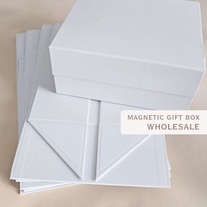 Magnetic Gift Box Bulk Empty Luxury Box Party Favor White Magnetic Box Bridesmaid Proposal Box Wholesale Premium Box DIY Wedding Favour Box
