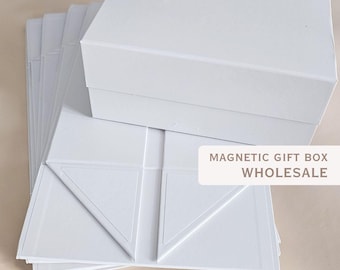 Magnetic Gift Box Bulk Empty Luxury Box Party Favor White Magnetic Box Bridesmaid Proposal Box Wholesale Premium Box DIY Wedding Favour Box