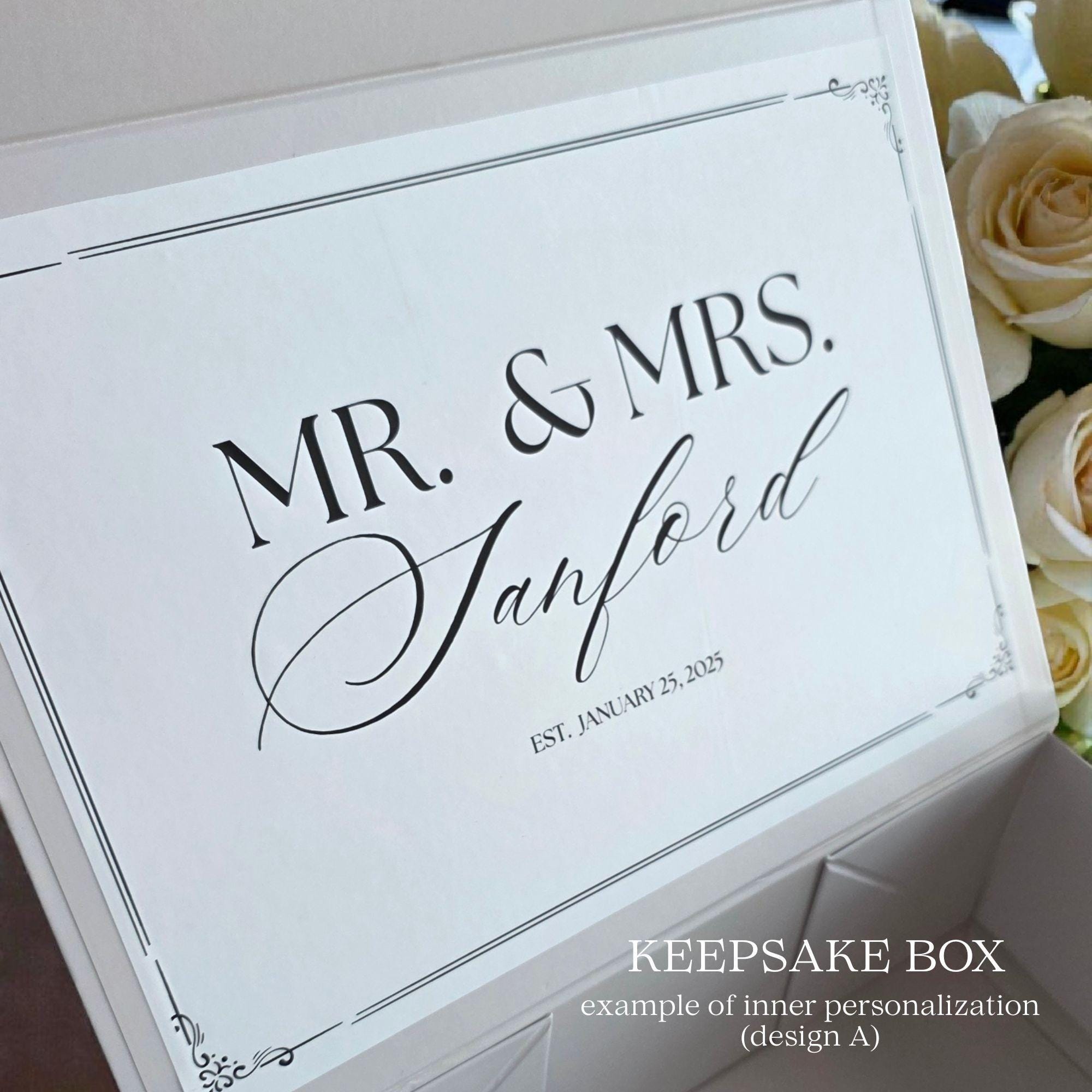 Personalized Wedding Memory Box Custom Keepsake Box for Bride and Groom ...