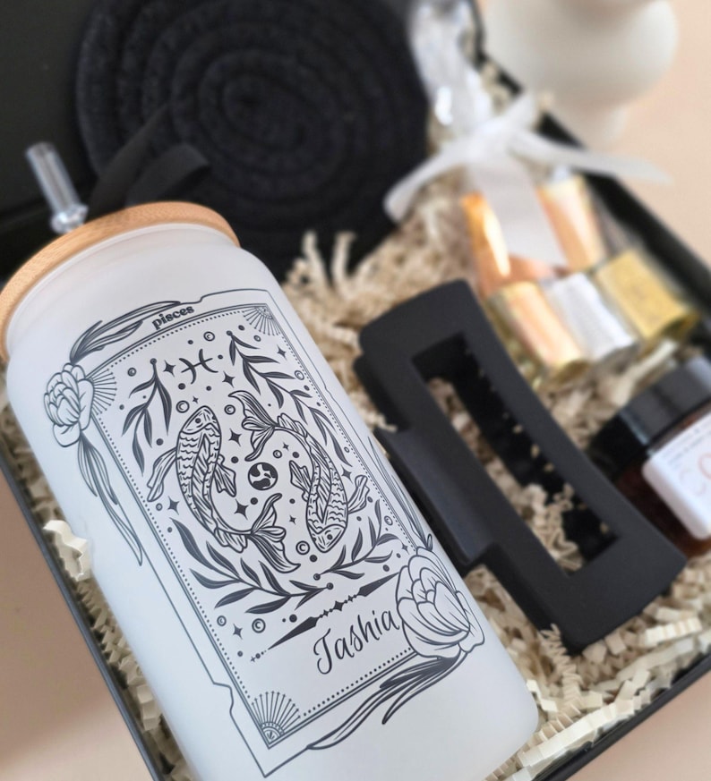 Horoscope Gift Box Personalized Self-Care Package Birthday Present Scorpio Gift Set Virgo Gift Gemini Astrology Gift Libra Gift Celestial afbeelding 7