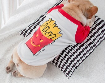 French bulldog outfit French bulldog clothes French bulldog clothing Alphabet pattern tank top sockfrenchie