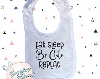 EAT, SLEEP... | Infant Bib | 100% Cotton Terry