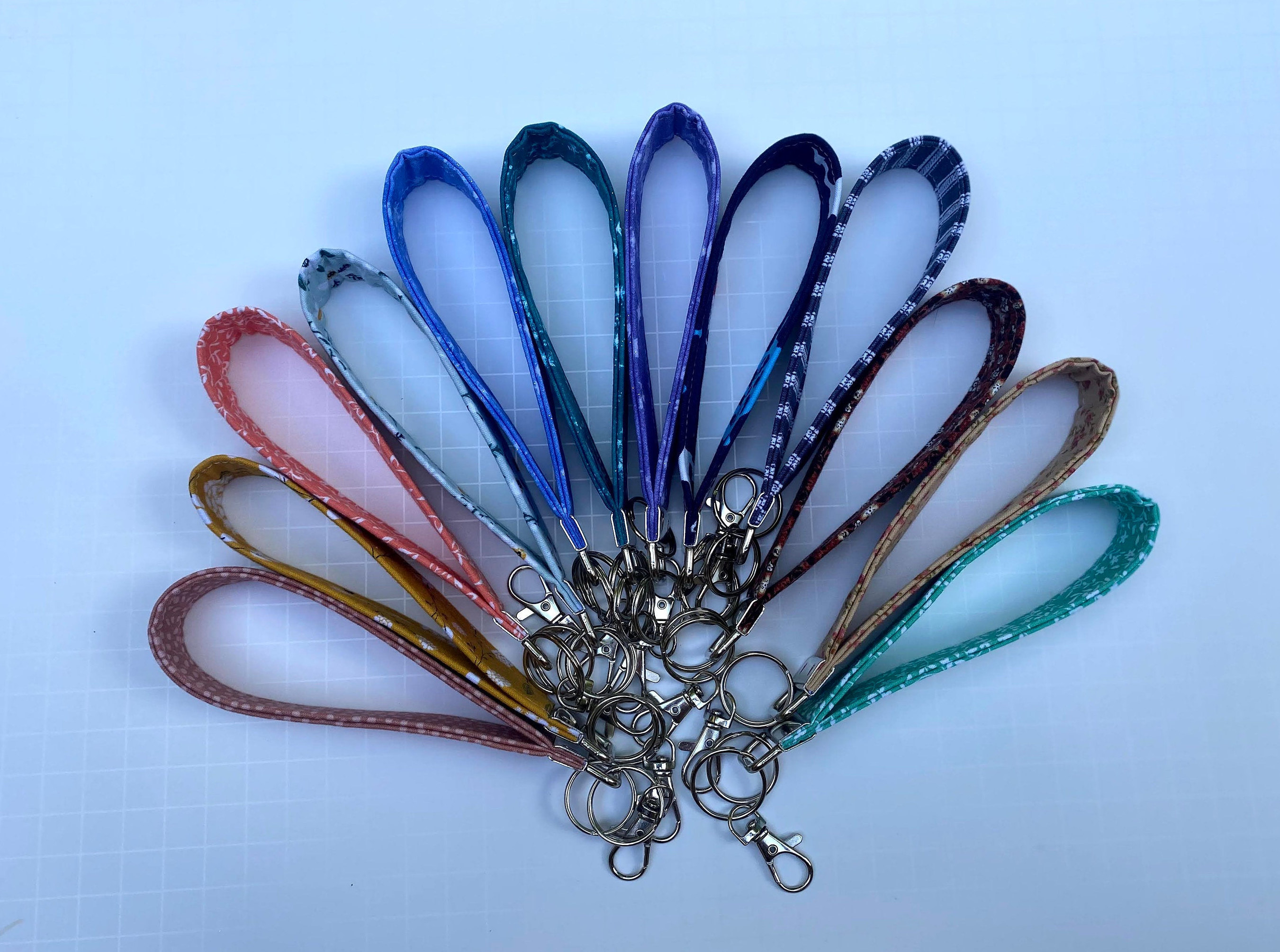 Fabric Wristlet Keychain. Key Fob. Keychain Etsy UK