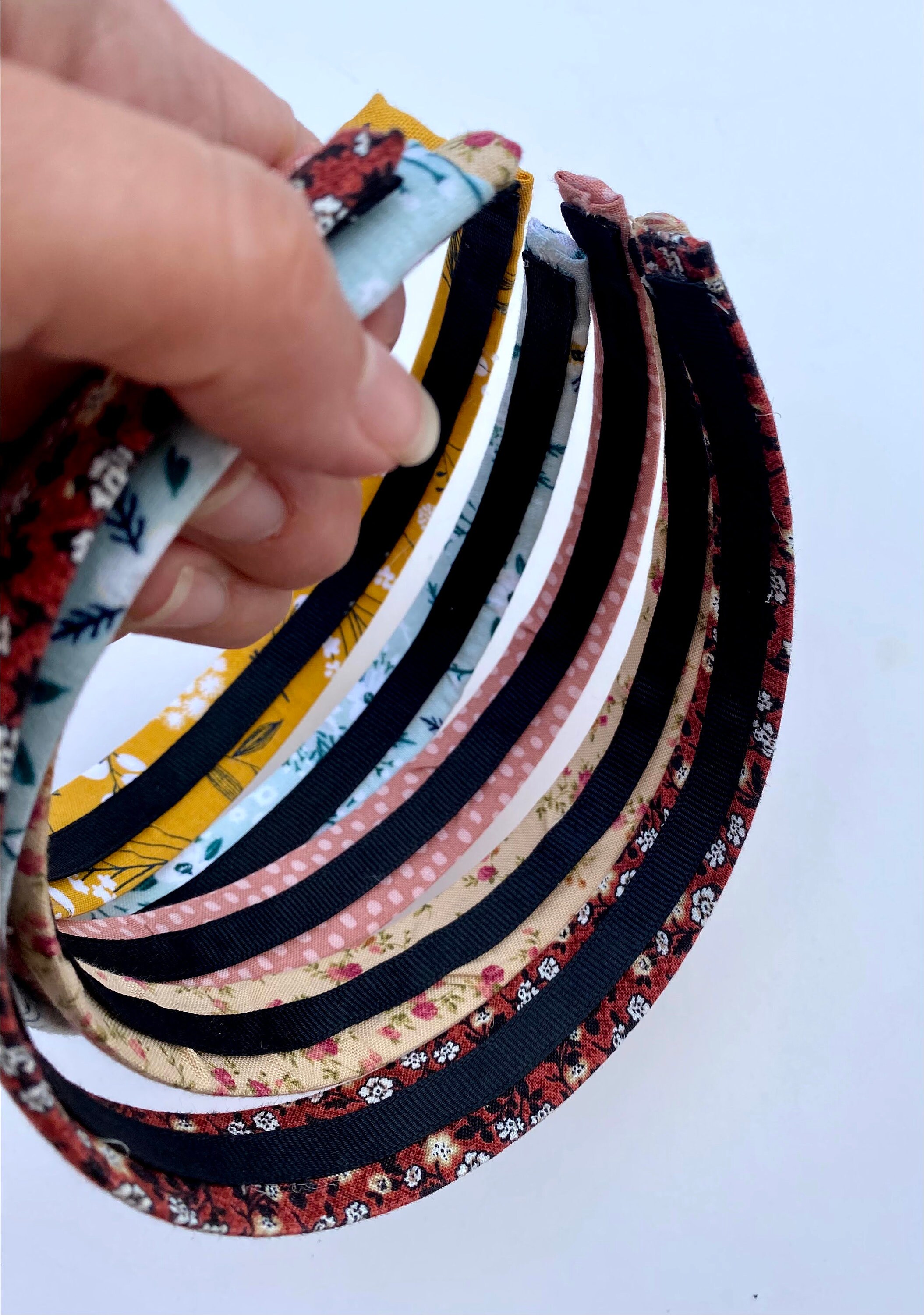 Fabric Covered Headband. Vintage Style Fabric. Headband for Etsy