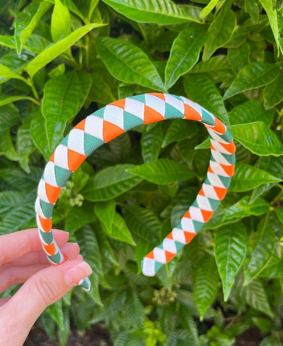 University of Miami Hurricanes Headband. Ribbon Headband  display picture 2