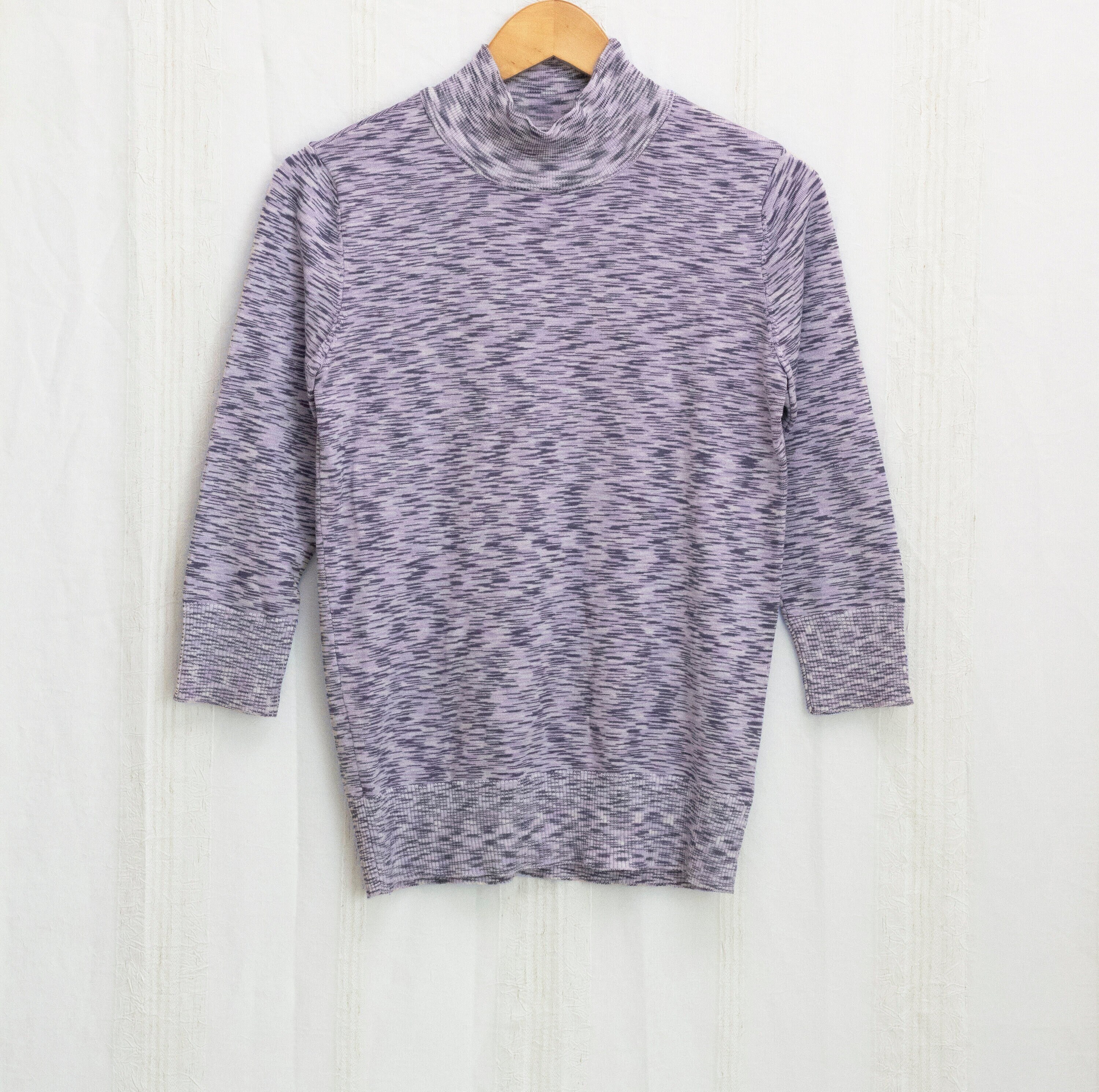 Mock Neck Three Quarter Sleeve Sweater 