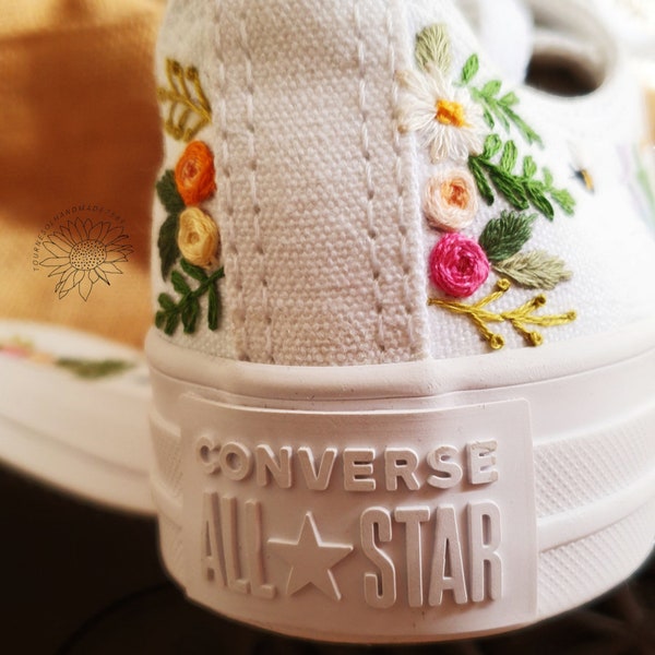 Embroidered Converse/Converse Chuck Taylor/Wedding Converse/Personalized Converse/Converse embroidery/Converse wedding/Converse embroidery