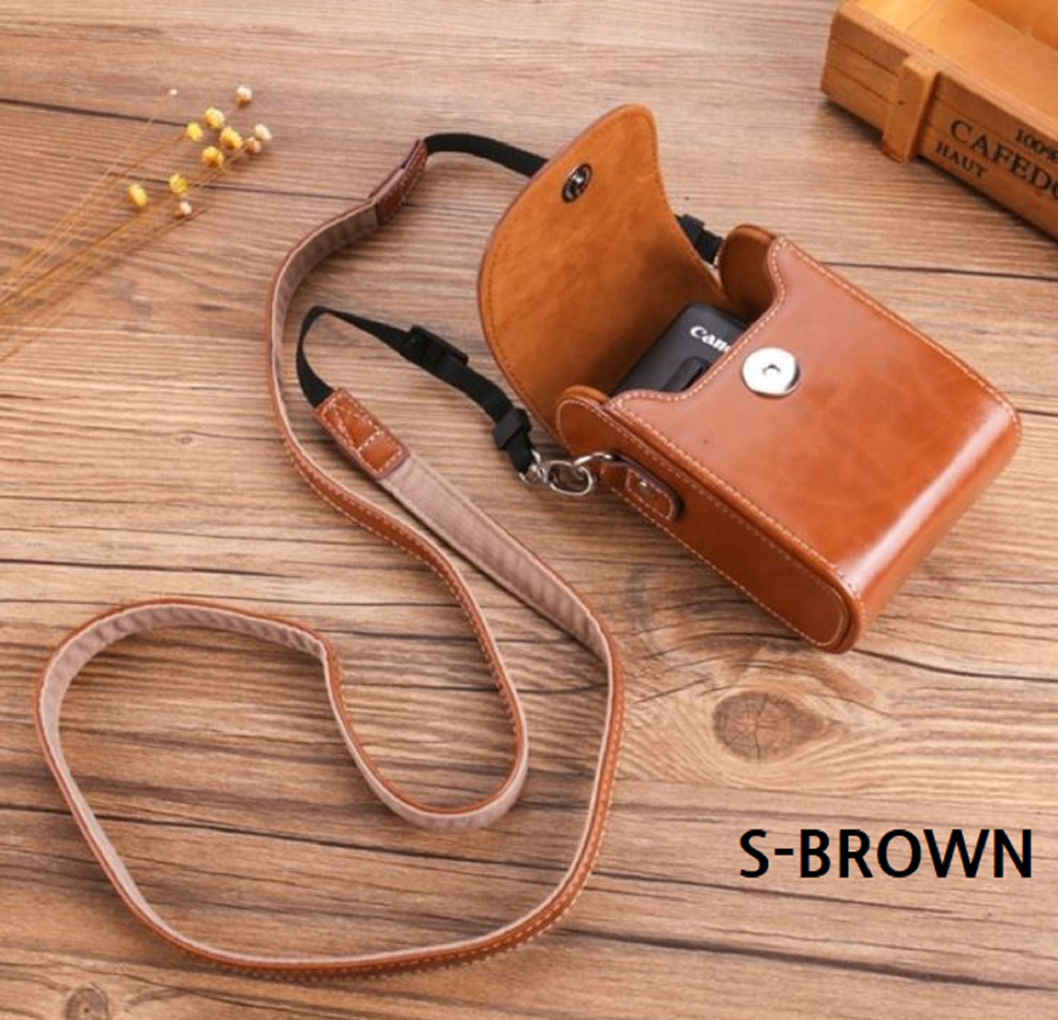 Camera Leather Case Pouch/camera Bag With Shoulder Strap for Sony RX