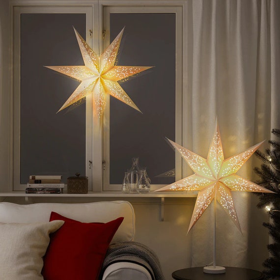 Paper Lamp Shade Lace Star White 19 48 Cm Strala India Paper Lamp Shade Lace Star White 19 48, Ikea Paper Star Lampshade
