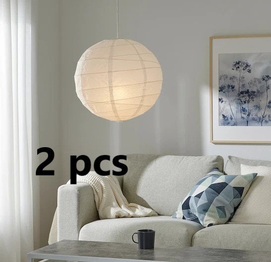 REGOLIT Pendant lamp shade, white/handmade, 17 ¾ - IKEA