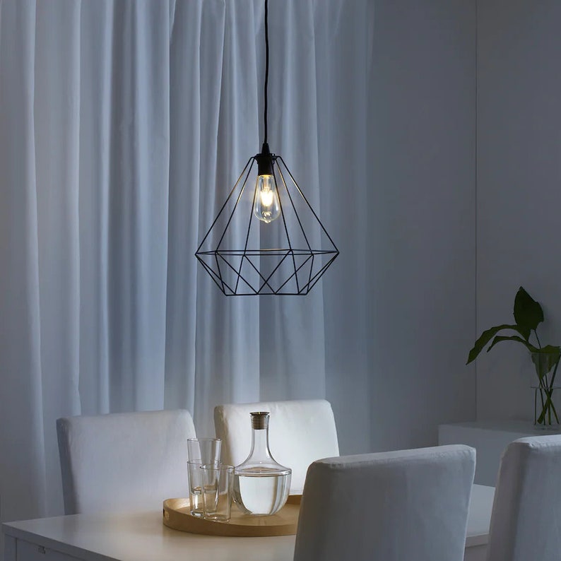 Pendant Lamp Shade, Black 13 3/4 35 Cm Brunsta Etsy