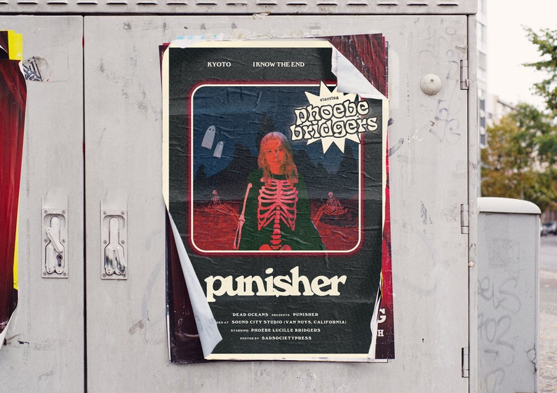 Phoebe Bridgers Punisher, Retro Movie Poster A4 Print 