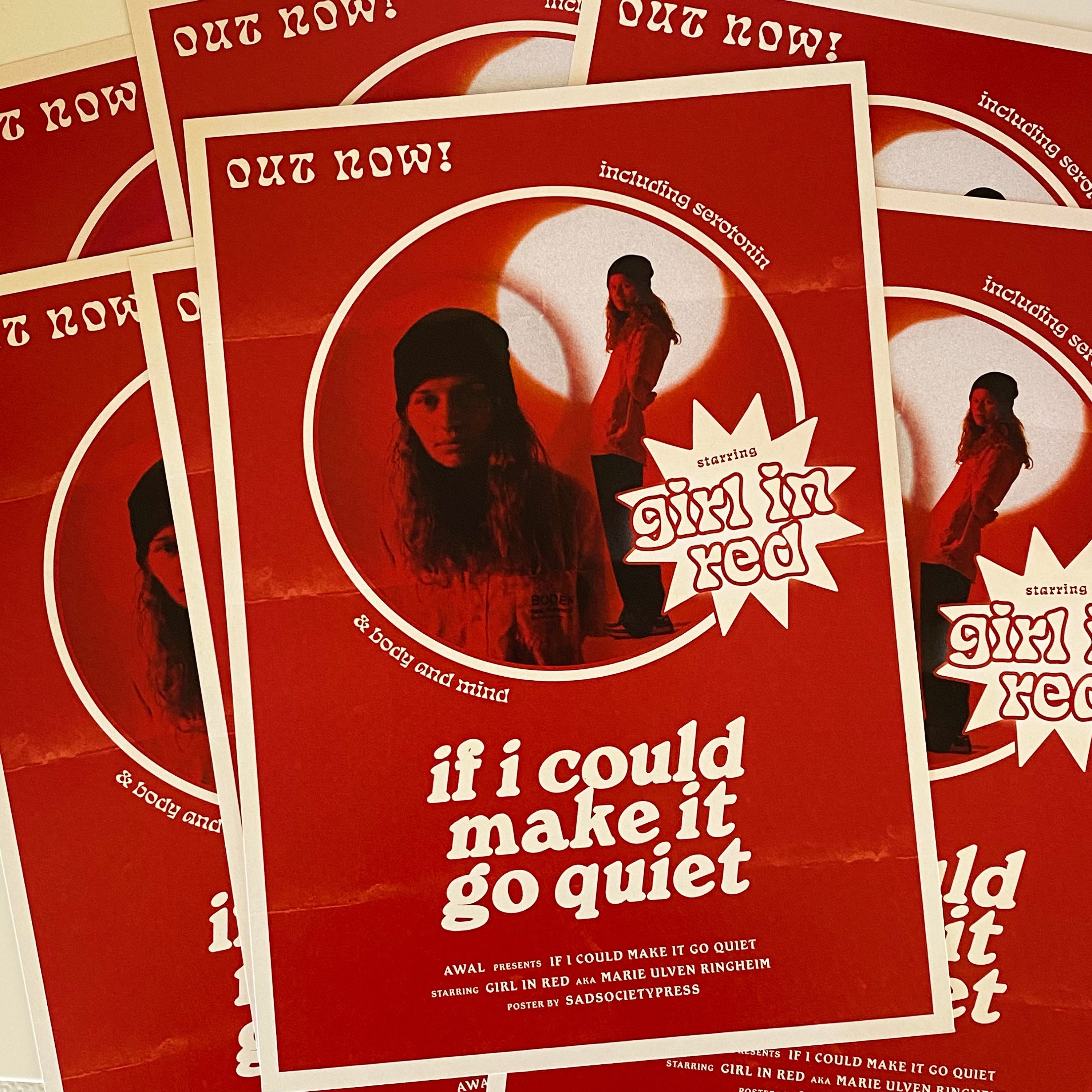 Girl in Red If I Could Make It Go Quiet Retro Movie Poster A4 Etsy Canada