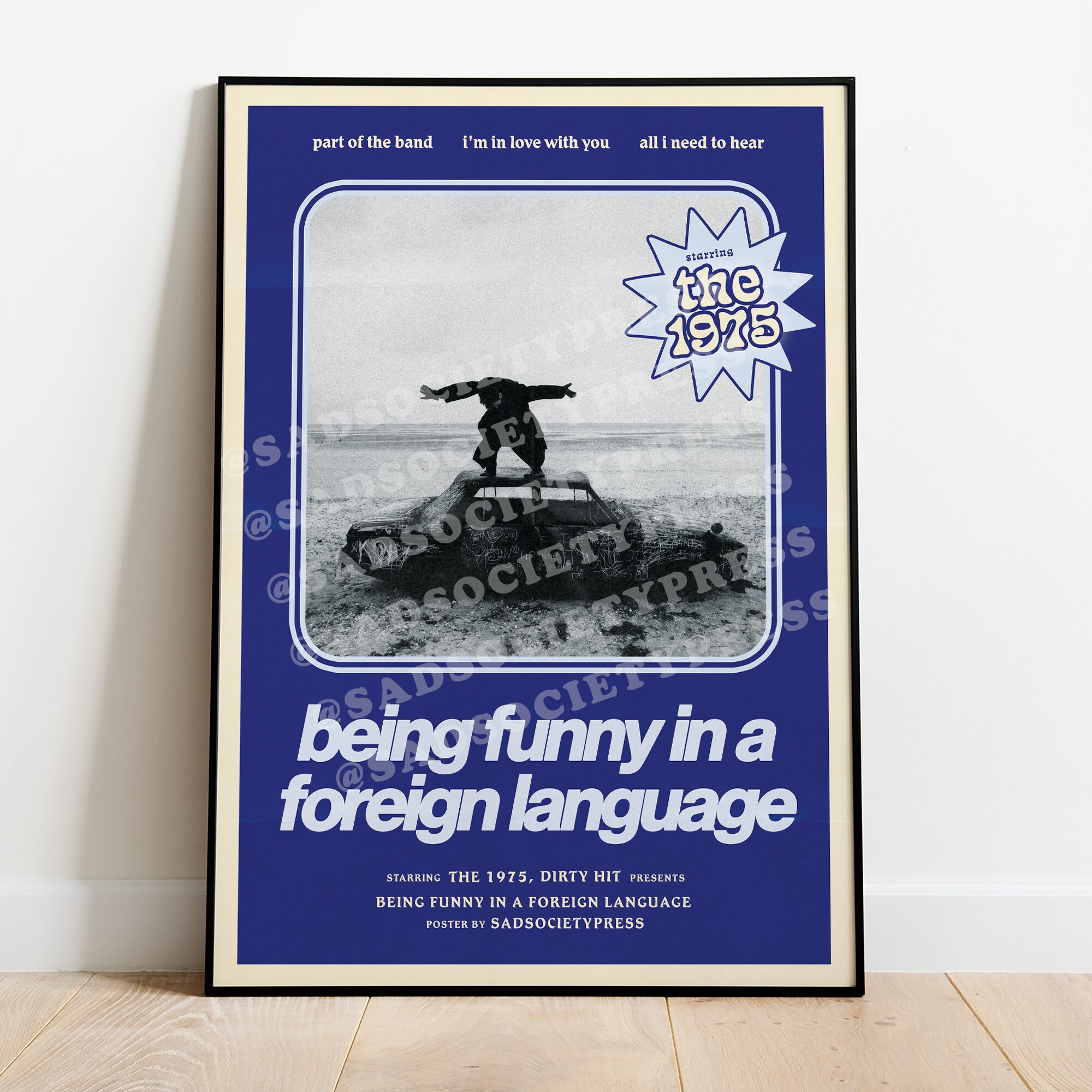 The 1975 Being Funny in a Foreign Language Retro Movie Poster - Etsy The 1975 Being Funny in a Foreign Language Retro Movie Poster - Etsy