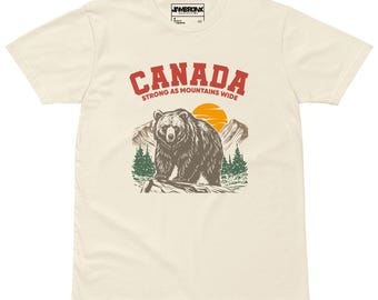 Canada Bear on Mountain Rock Shirt Wildlife Nature Scenic Animal Art