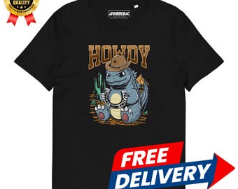Cowboy Monster Shirt Dallas Texas Western Monster Rodeo Art Tee