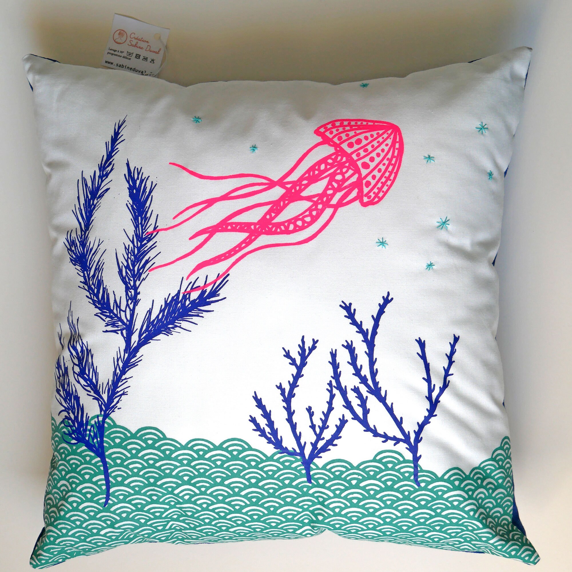 Coussin Sérigraphié Méduse