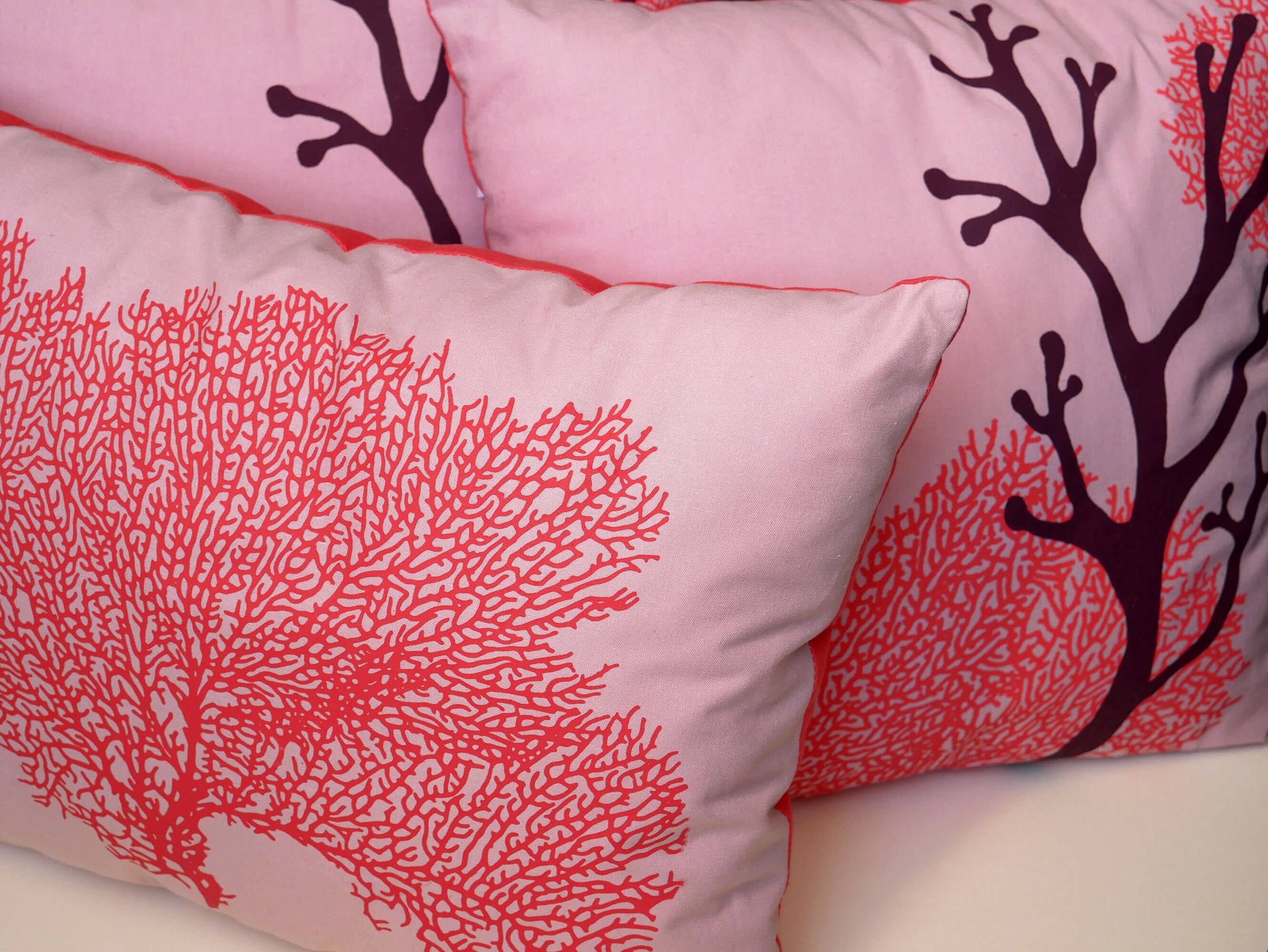 Coussin Sérigraphié Corail