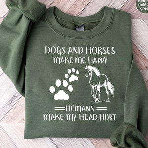 Pferdeliebe Sweatshirt, Landmädchen Langarm TShirt, Südlicher Hoodie, Pferd mit Kapuze, Hunde Outfit, Hundemutter Geschenke, Hunde und Pferde Sweatshirt