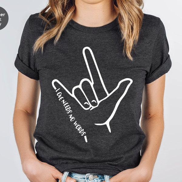 ASL Awareness Shirt, ASL Geschenke, ASL Shirt, Be Art T-Shirt, Asl Support Grafik T-Shirt, Freundlichkeit Shirt, Sprache T-Shirt, Handzeichen Shirt