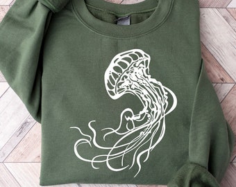 Ocean Marine Life Sweatshirt, Marine Biology Unisex Hoodies, Cute Sea Animals Long Sleeve Shirts, Sea Animal Hooded, Marine Biology Gift