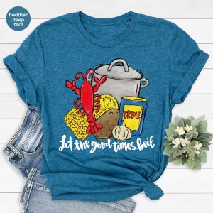 Funny Crawfish Shirts, Crawfish Boil Shirt, Louisiana TShirt, Crawfish Season Outfit, Let The Good Times Boil T-Shirt, Crawfish Graphic Tees