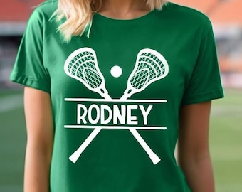 Custom Lacrosse Mom Shirt, Lacrosse T-Shirt, Personalized Lacrosse Gifts, Lacrosse Clothes, Lacrosse Graphic Tees, Sports Outfit