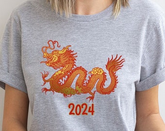 Dragon Shirts, Year of the Dragon Tshirts, Chinese Dragon Tees, Chinese New Year T-Shirts, Lunar New Year Shirt, Happy New Year Gifts