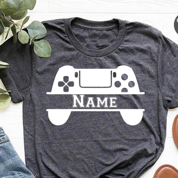 Custom Gamer Shirt, Personalized Gamer Gifts, Gifts for Him, Customized Game Graphic Tees, Customizable Gaming Outfit, Kids Shirts