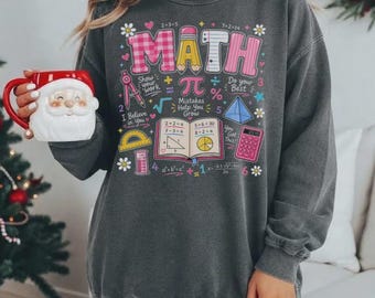 Math Teacher Shirt, Cute Math Lover Gift, Math Life Tee, Math Teacher Sweatshirt, Christmas STEM Teacher Present, Algebra Calculus Gift