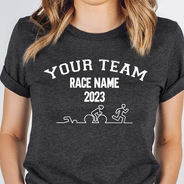 Personalized Triathlon Shirt, Custom Team T-Shirt, Custom Race Shirt, Customized Triathlon Crew T Shirts, Custom Race Shirt, Biking Shirts