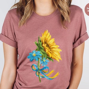 Ukraine Shirt, Ukraine Sunflower Graphic Tees, Ukrainian Crewneck Sweatshirt, Ukraine Flag TShirts, Ukrainian Gifts, Stand with Ukraine Tee